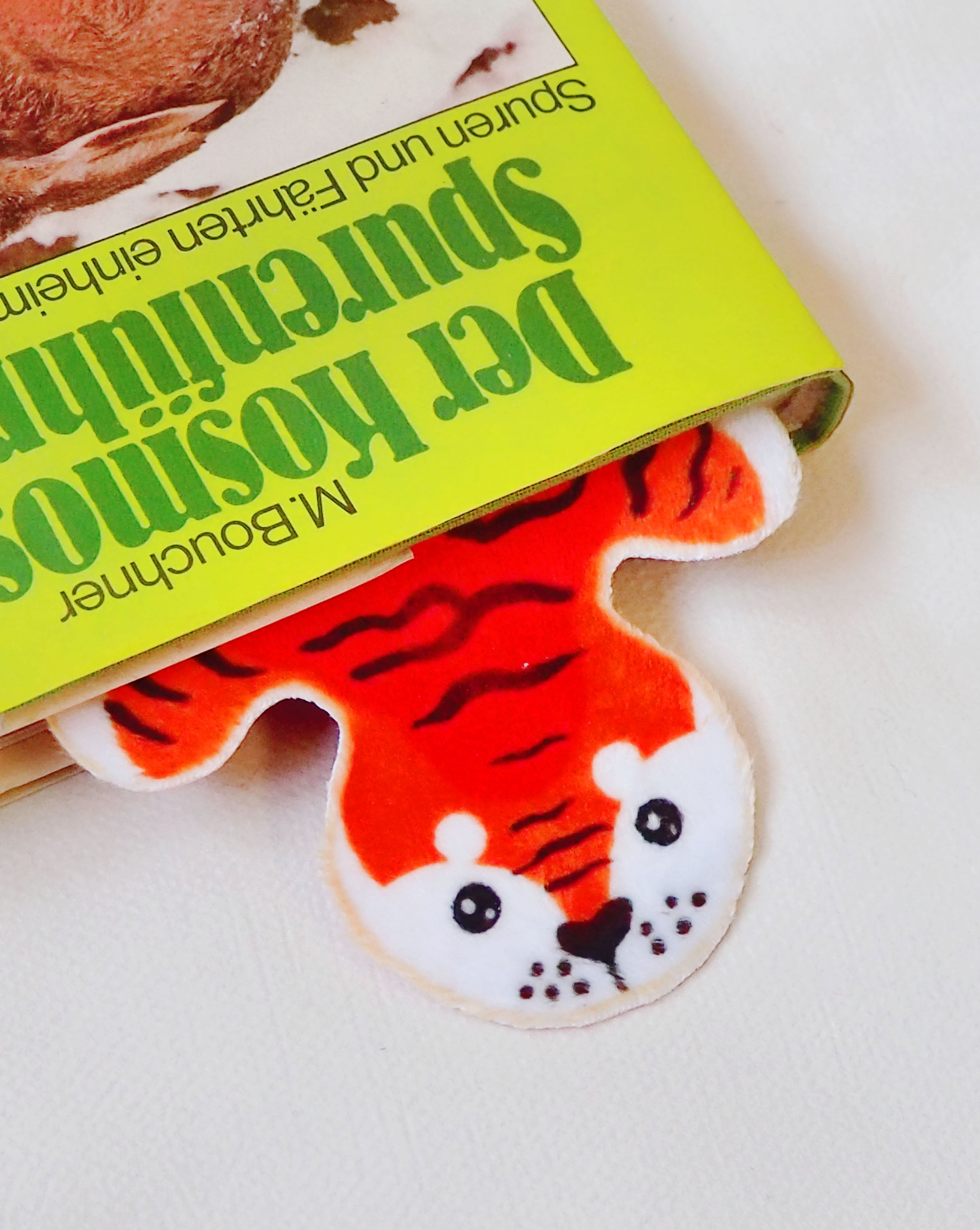 Tiger fabric bookmark
