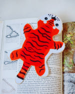 Load image into Gallery viewer, Tiger fabric bookmark
