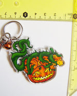 Load image into Gallery viewer, Halloween pumpkin tiger pendant

